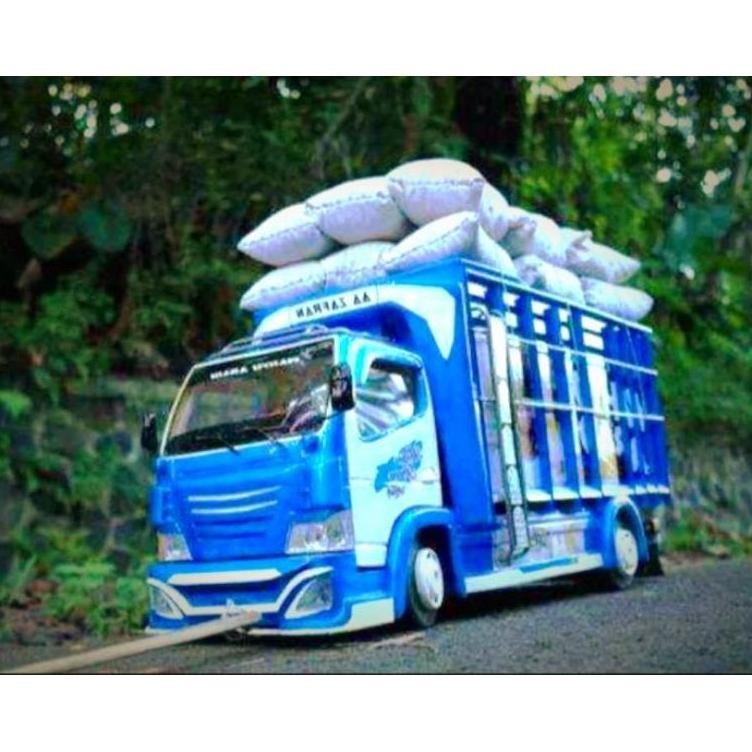 Update - MINIATUR TRUK OLENG KAYU FULL LAMPU WAHYU ABADI / MINIATUR TRUK OLENG ,.