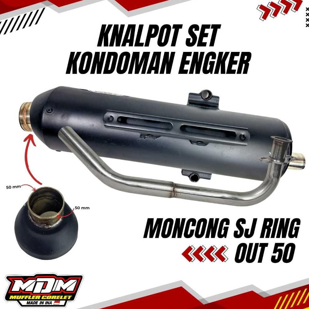 MDM RACING MUFFLER Kenalpot Kondoman Engker Vario / Beat / Nmax / Aerox