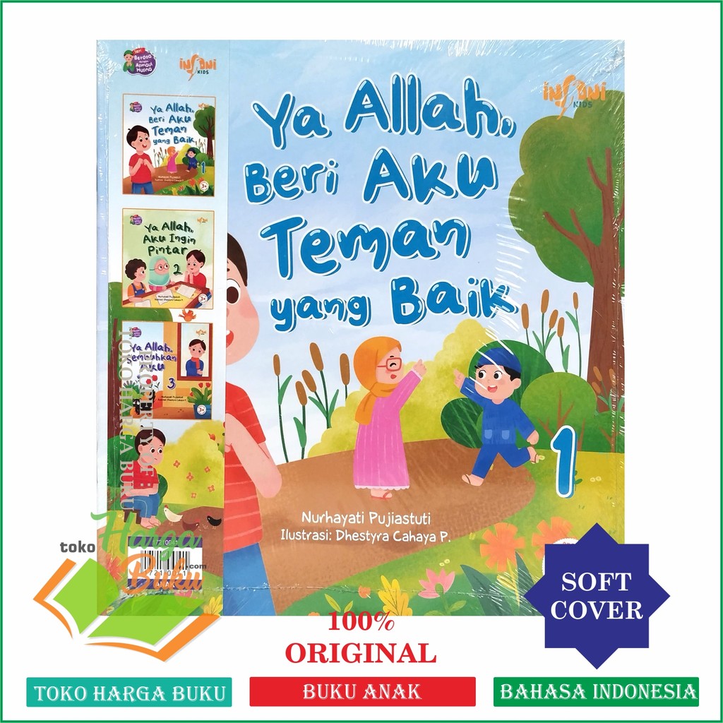 Foto Seri Berdoa dengan Asmaul Husna FULL COLOR 1 Set Isi 3 Buku Buku Anak Usia 3+ Aqidah - Gema Insani