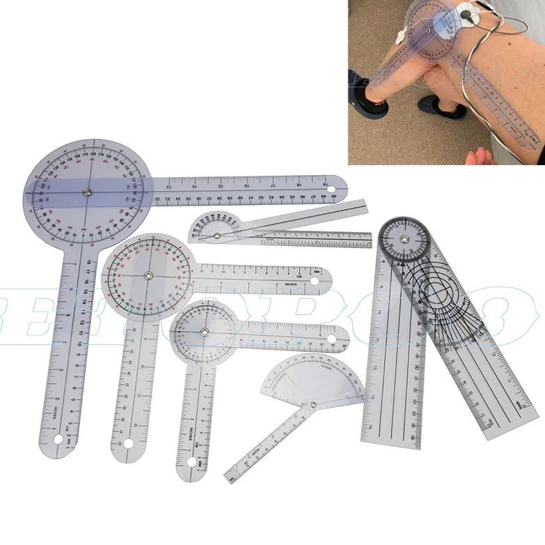 

6Pcs/Set 5Pcs 3Pcs/Set Protractors Multi-Ruler Spinal Finger Goniometer Angle Medical Spinal Ruler 180/360 Degree Measuring Tool