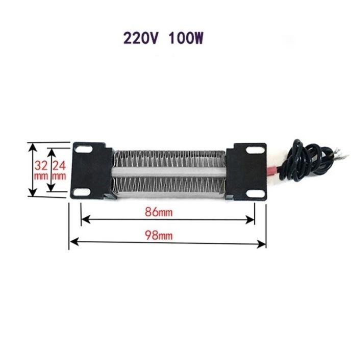 Elemen Pemanas Mesin Tetas Telur Inkubator PTC Air Heater 220V 100W