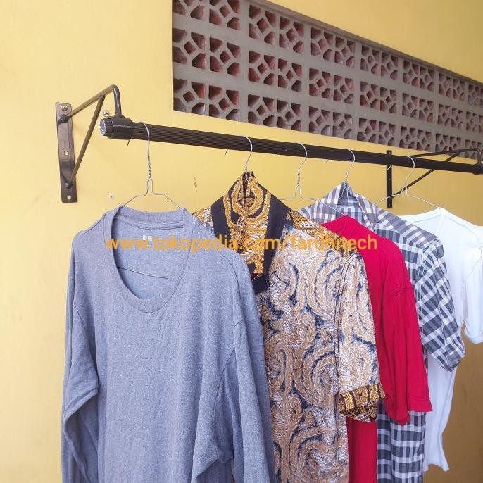 Braket Pipa Jemuran, Gantungan Hanger Jemuran Tempel Dinding
