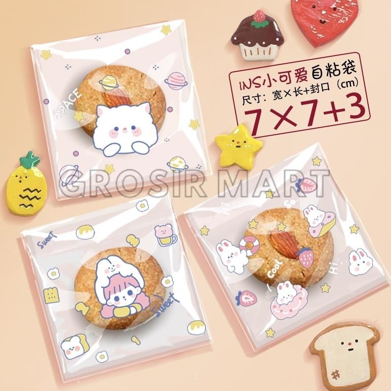

fgk-45 sd-67 Isi 100 Pcs Plastik Cookies OPP Bunny Bear Plastik kue Permen Snack Karakter Kantong OPP Kemasan Kue Biskuit Cookies 7 cm 10 cm Terlaris Termurah