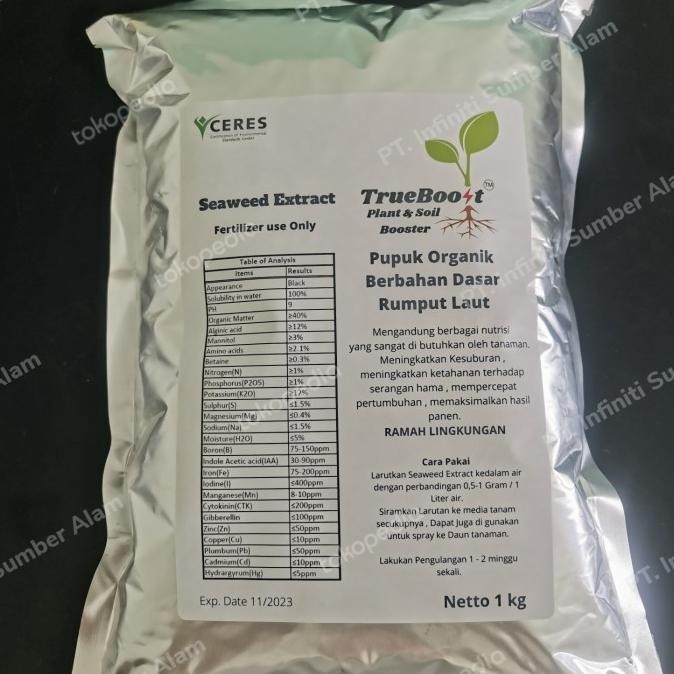 Seaweed extract Pupuk Organik ( 1 kg ) [terbaik]