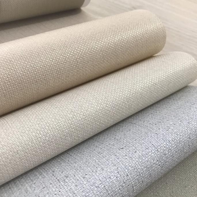 Wallpaper Premium Vinyl Dinding Polos Bertekstur Kantor Ruang Tamu - Asli