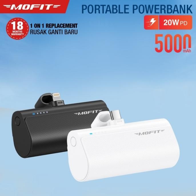 Powerbank MOFIT Portable Mini 5000mAh PD 20 Watt + Quick Charge 3.0