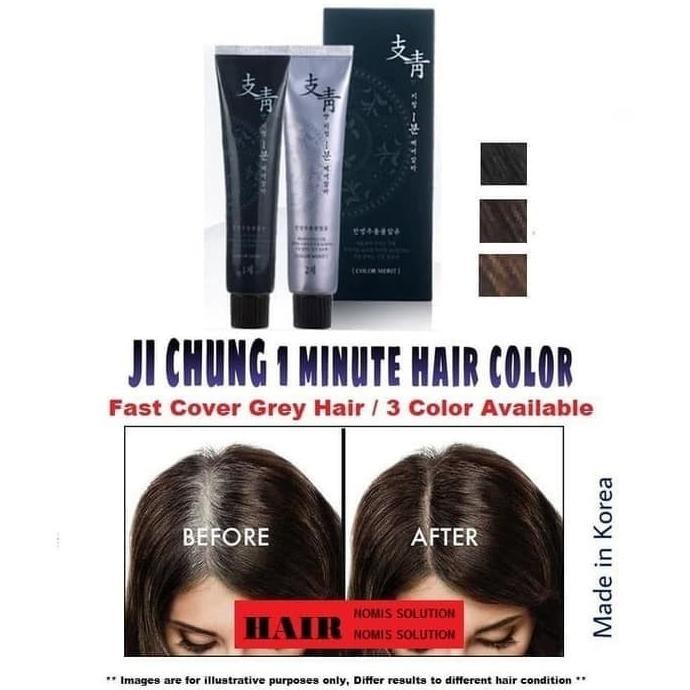 Pewarna Rambut Korea Ji Chung / Penutup Uban 1Menit Bebas Amonia