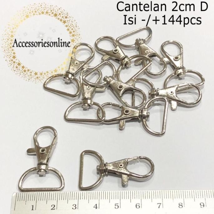 

ready !!! Cantelan Pengait Besi Gantungan Tali ID Card Uk. 2cm /K77 2cm D 144pcs