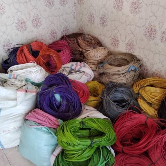 ready  Tali rotan plastik sintetis bentuk pipi dan bulat hrga per kilo
