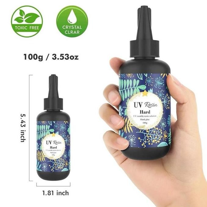 

ready !!! Resin UV Bening/DIY Resin Clear/UV Resin Hard/Resin Ultraviolet Untuk Craft DIY - 60/100/200g