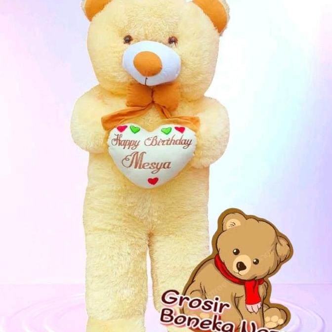 Boneka Free Ukir Nama Teddy Bear Beruang 1 Meter Request Nama Toys Dolls Co