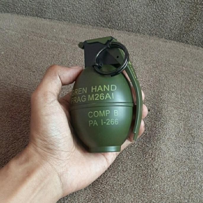 KOREK GAS GRANAT + ASBAK M26AI BESAR JUMBO PLUS ASBAK KOREK API BARA