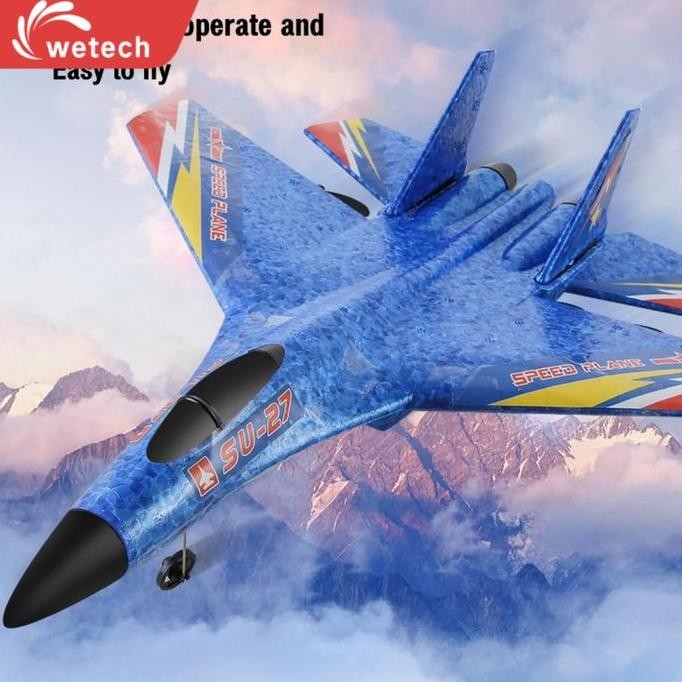 Wetech Mainan Pesawat Terbang Baterai Remote Control Led Pesawat Toys Rc Pesawat Lampu Glider Airpla