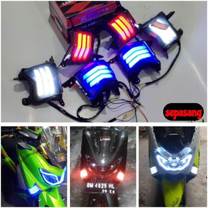 Lampu Sen Nmax Lampu Sein Nmax Sen Nmax Old Depan Led Variasi Plus Senja Biru Merah Putih
