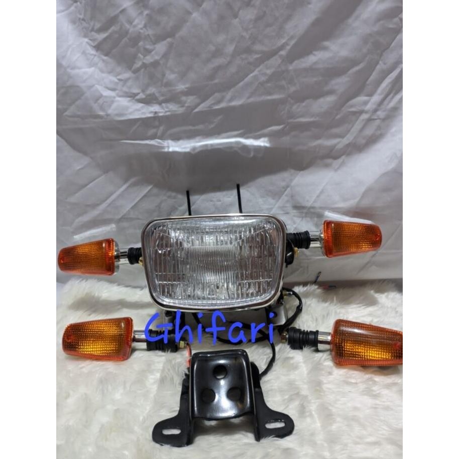 Paket Hemat Kedok Batok Lampu Depan Rx King Model Standar Breket Kupingan Lampu Rx King Sen Sein Ret