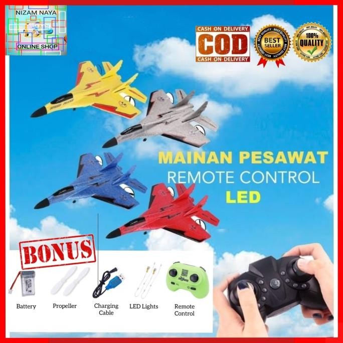 Mainan Pesawat Terbang Remot Control Led Pesawat Glider Airplane Foam Co