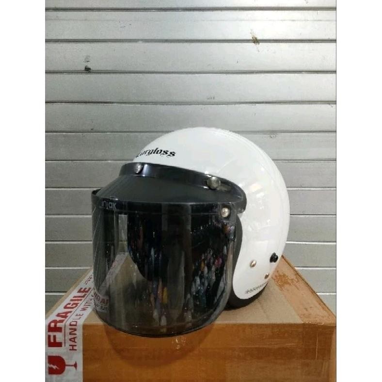Helm Cargloss premium + kaca datar