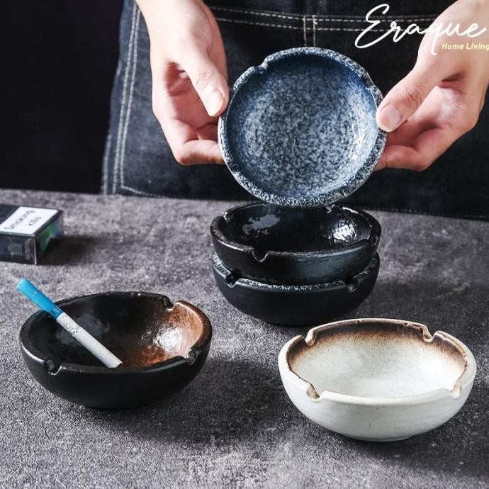 Mori Ashtray / Dekorasi Asbak Puntung Rokok Keramik Jepang Rustic Unik