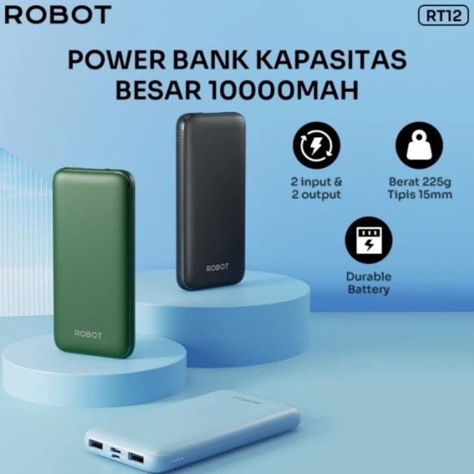 Powerbank Robot RT180 10.000mah Original