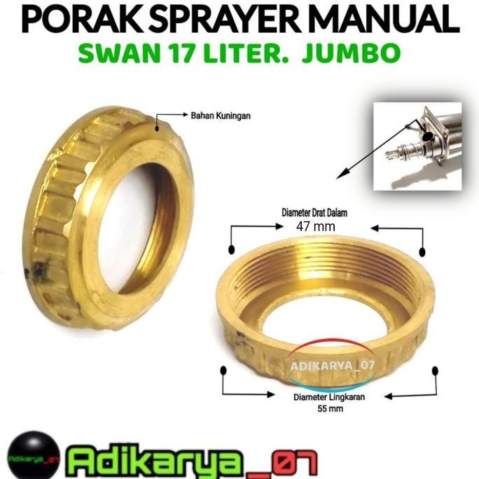 Porak Pompa Tabung Sprayer Manual Swan Tutup Tabung SWAN 17 liter JUMBO