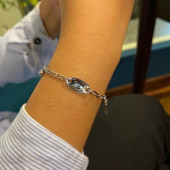 GE-SEMICOLON BUTTERFLY | GELANG TANGAN WANITA STAINLESS STEEL ANTI KARAT BRACELETS AKSESORIS
