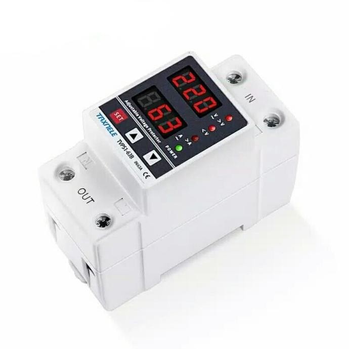 Diskon Mcb Din Rail Protector Auto Recovery Under Over Ac Voltmeter Ammeter