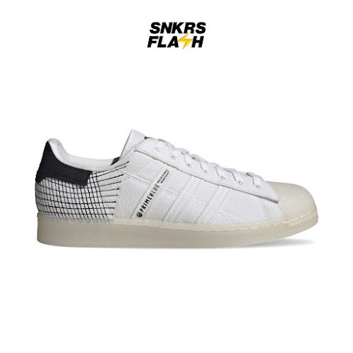 ADIDAS Superstar Primeblue Classic White Black Sepatu Sneakers Unisex - G58198 - Size 38