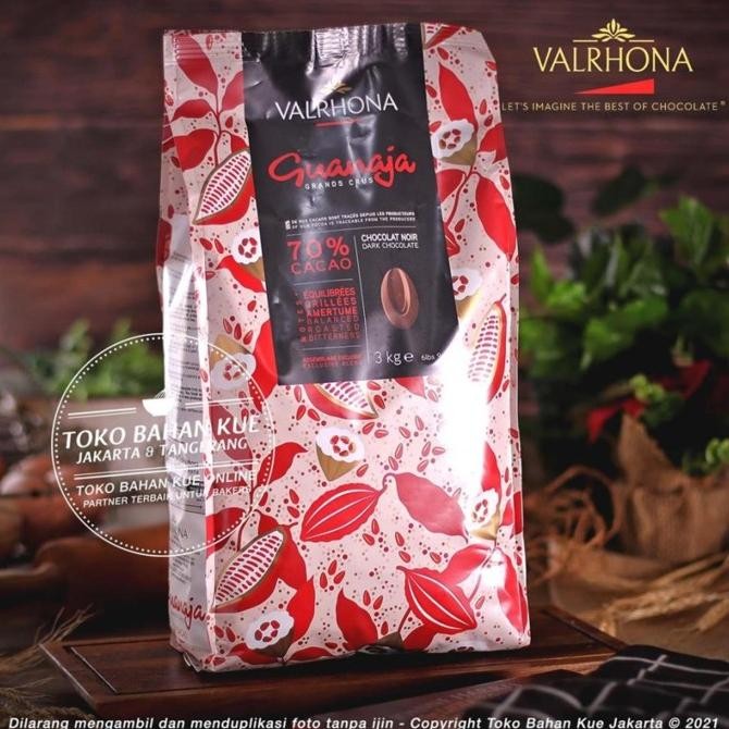 

Grosir Valrhona Guanaja 70% Dark Chocolate 250Gr Couverture Coklat Coin Pahit