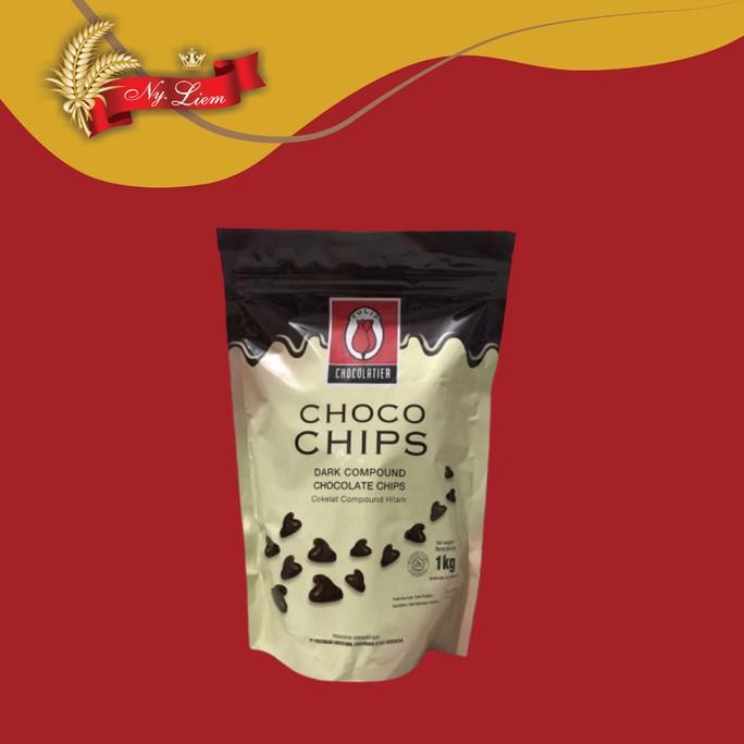 

Grosir Tulip Choco Chips Dark Compound 1 Kg