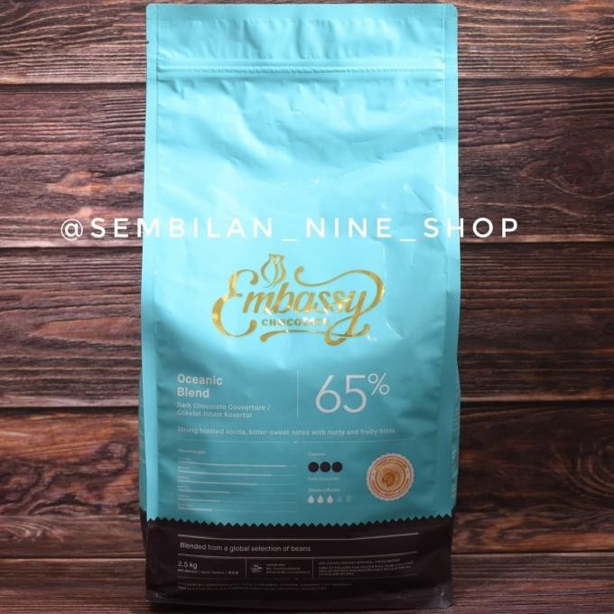 

Promo Tulip Embassy Oceanic Dark Chocolate Couverture 65% 2,5 Kg Coklat Coin