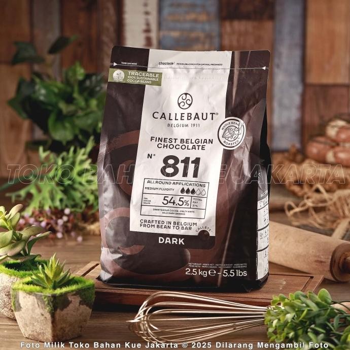 

Murah Callebaut Dark 811Nv 54,5% 2,5Kg Cokelat 811 Nv Couverture Chocolate