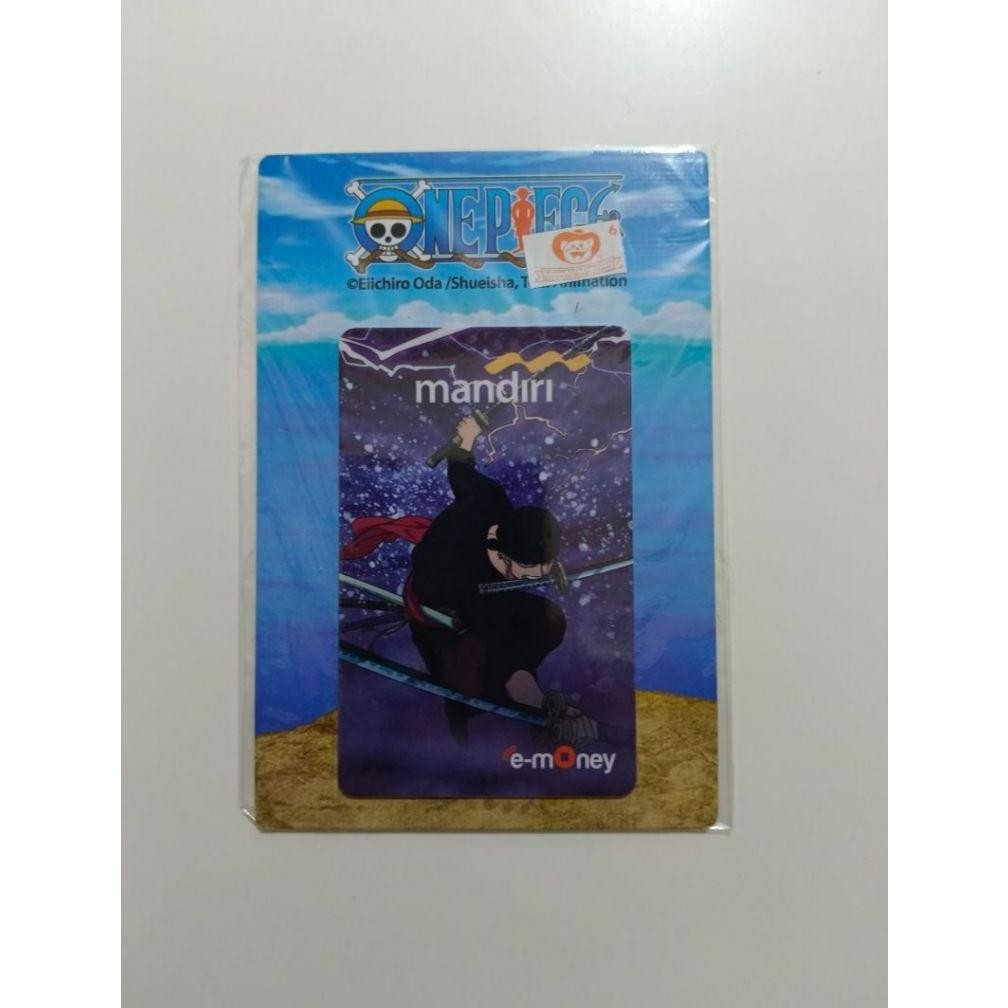 Terlaris Kartu Emoney Card Mandiri Original Bukan Custom Edisi One Piece Zorro