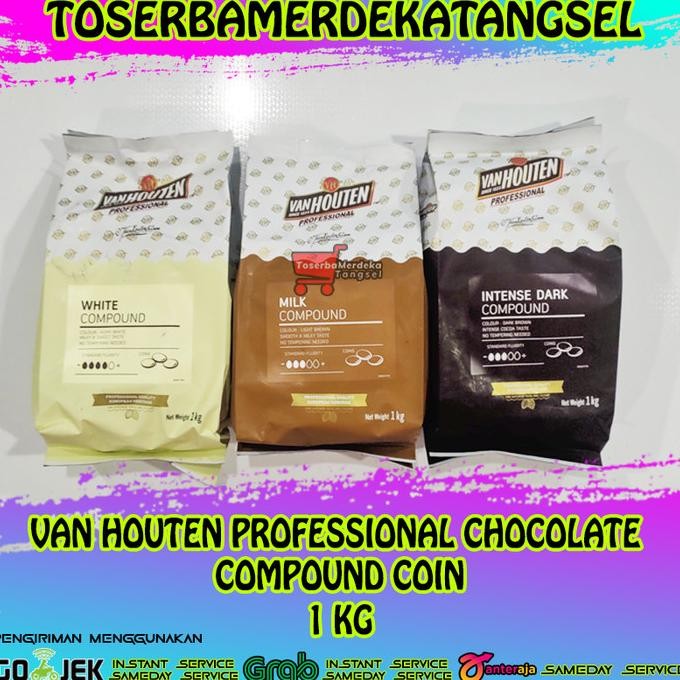 

Grosir Van Houten Professional Chocolate Compound Coin 1 Kg / Coklat Compond