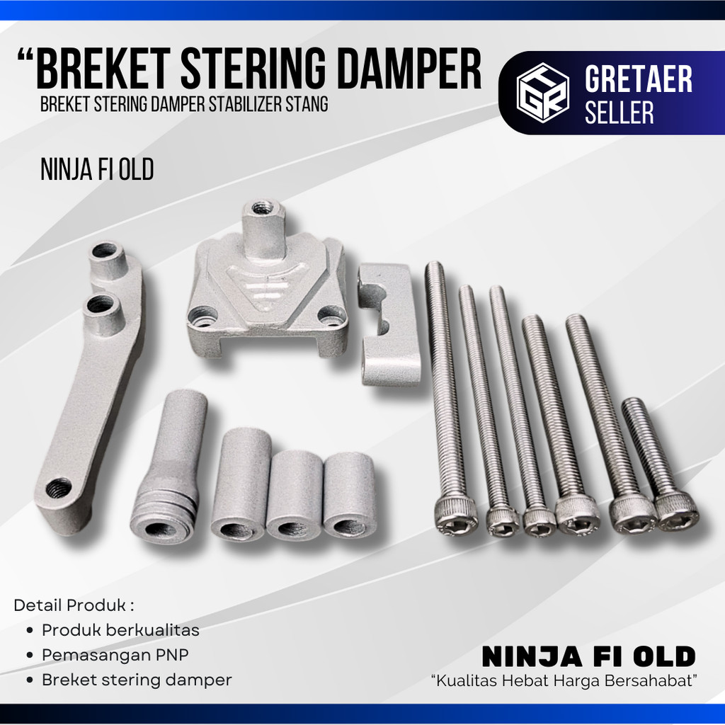 BREKET STABILIZER STERING DAMPER NINJA 250FI OLD DUDUKAN STERING DAMPER NINJA 250 FI OLD STERING
