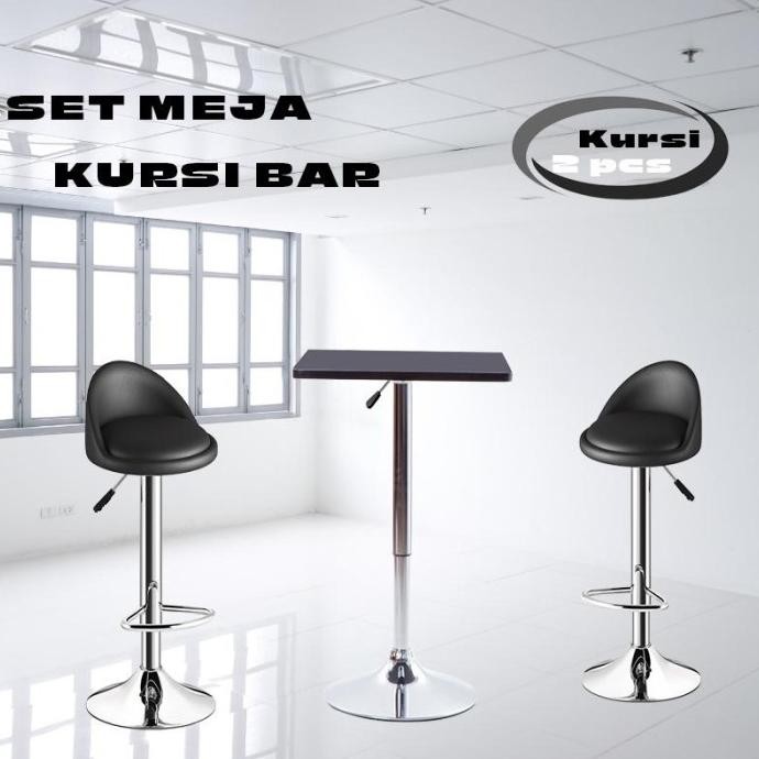 Set Meja Kursi Bar Cafe 1 Meja 2 Kursi Minimalis Kursi Mini Bar Kursi Makan Kursi Meja Hidrolik Kurs