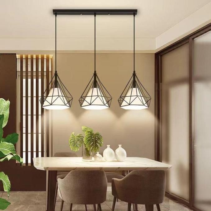 Lampu Hias Gantung Minimalis ern Plafon Ruang Tamu Cafe Kap Diamond Vintage Outdoor Estetiktermasuk 