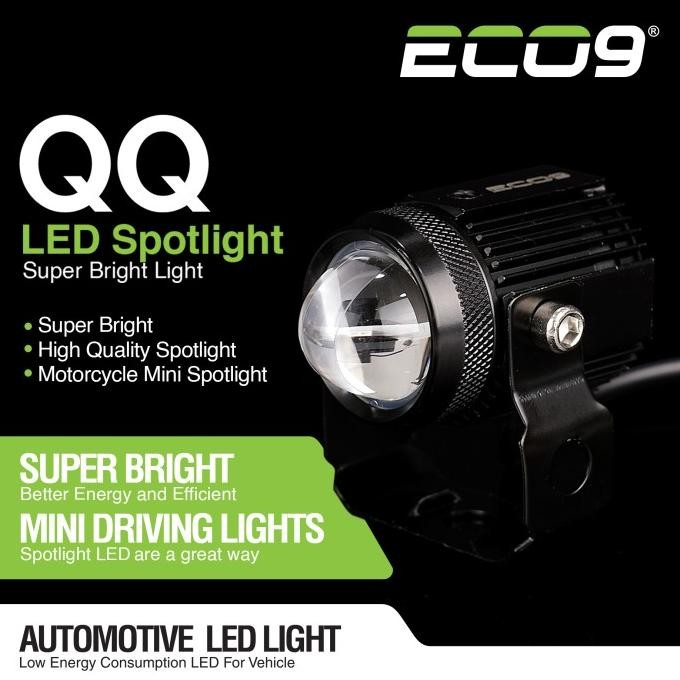 LAMPU LED TEMBAK D2 LASER ECO9 QQ LUMINOS 2 WARNA WHITE YELLOW