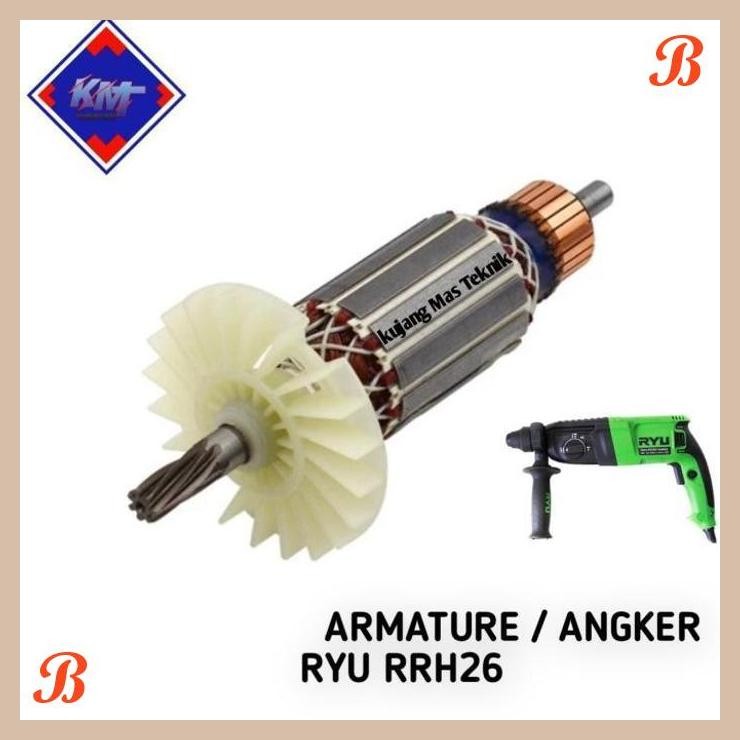 [KMT] ARMATURE / ANGKER RRH26 RYU ANGKER MESIN BOR HAMMER DRILL RYU RRH 26