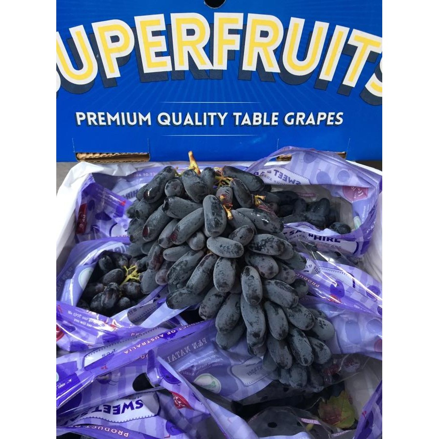 

Murah Anggur Hitam Sweet Saphire Australia 1 Dus (9 Kg) Fresh Import