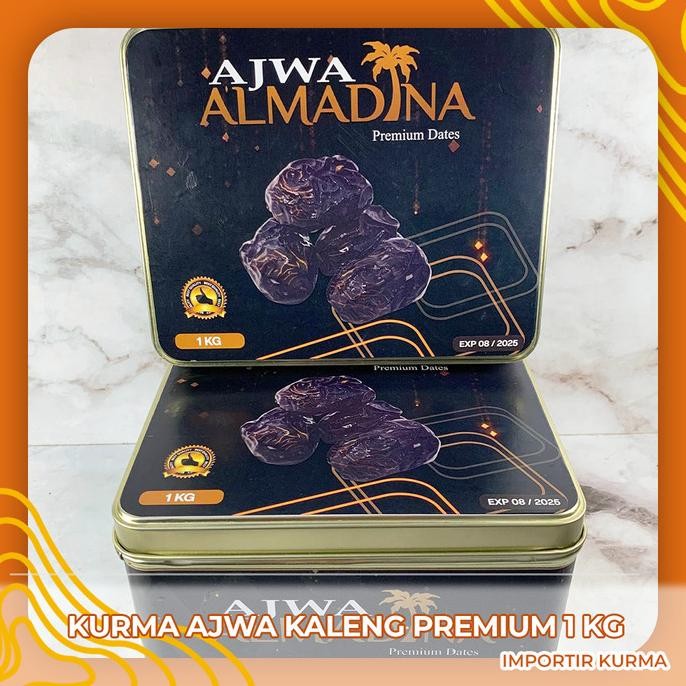 

Murah Kurma Ajwa Al Madinah Kemasan Kaleng 1Kg Premium Original Kurma Nabi