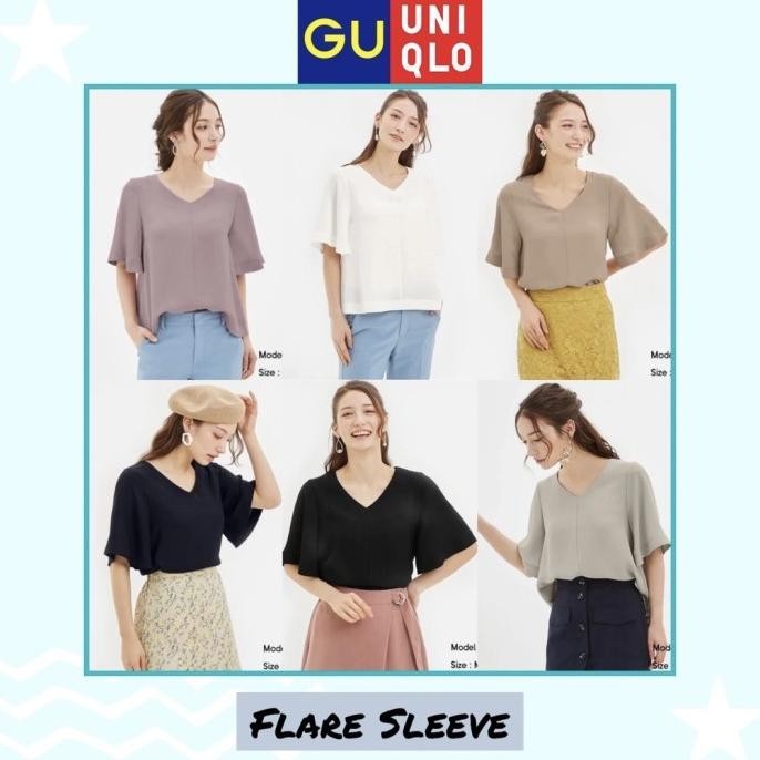 Blouse Wanita - GU Uniqlo Flare Sleeve