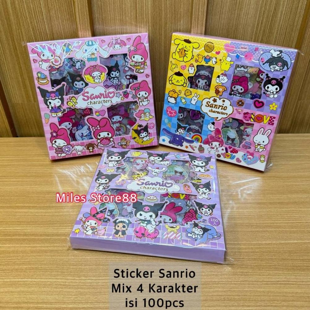 fgk-45 Hot Sale Stiker Labubu / Sticker Sanrio Lotso Momo Capybara Mix isi 100 pcs korea aesthetic l