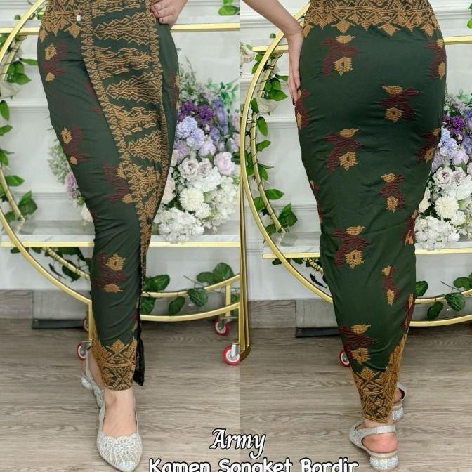 KAMEN JADI WANITA BALI - ROK SONGKET BORDIR STREAT - KAMEN/ROK BORDIR