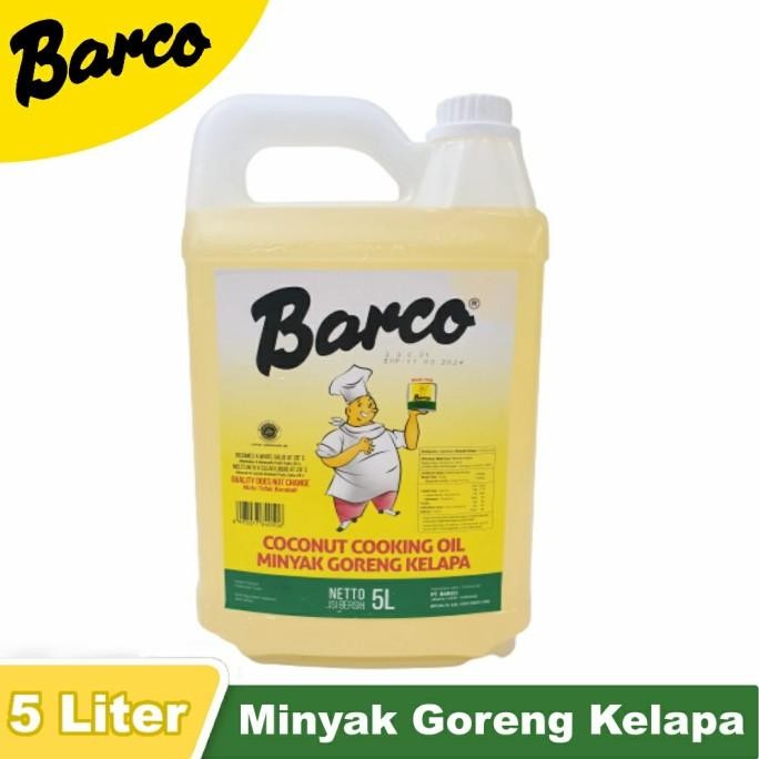 

Murah Minyak Goreng Kelapa - Coconut Cooking Oil Barco - 5 Liter
