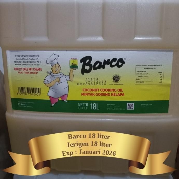 

Promo Barco Minyak Goreng Jerigen 18 Liter