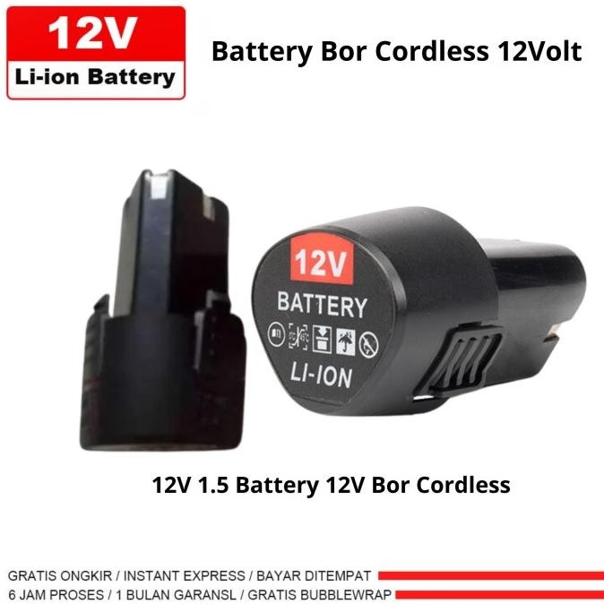 ready  Batu Baterai Mesin Bor 12v Cordless Casan Batre 12 volt Drill Batere murah