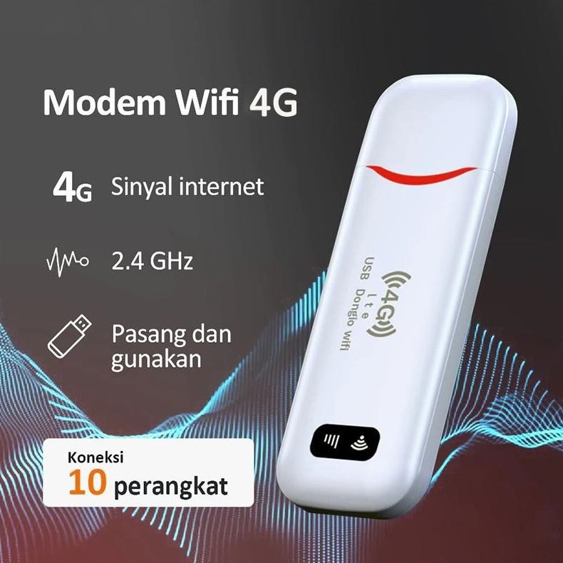 4G LTE WiFi Portable - Modem USB 150Mbps Dual Fungsi Router & Hotspot, Support Telkomsel/Indosat/Thr