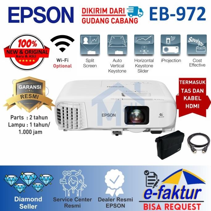 PROYEKTOR EPSON EB-972 EPSON EB972 EPSON EB 972 GARANSI RESMI