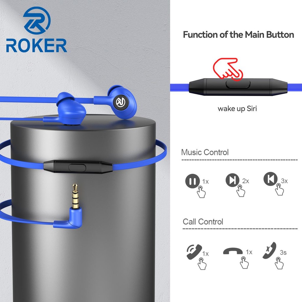 EARPHONE ROKER GAMING G388 RENEGADE MUSIC SUPER EXTRA BASS