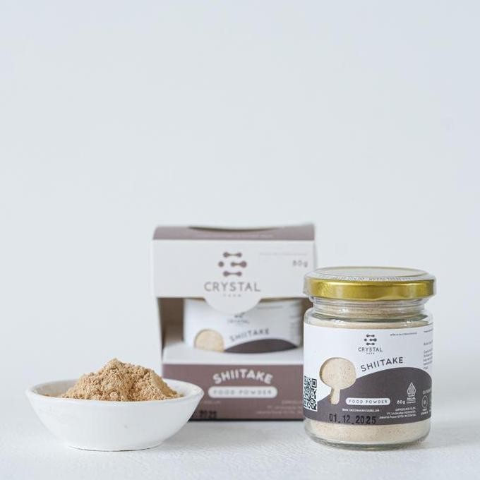 

Promo Crystal Farm - Shiitake Food Powder 80Gr / Mushroom Powder / Bubuk Kaldu Jamur Shiitake Mpasi Soup